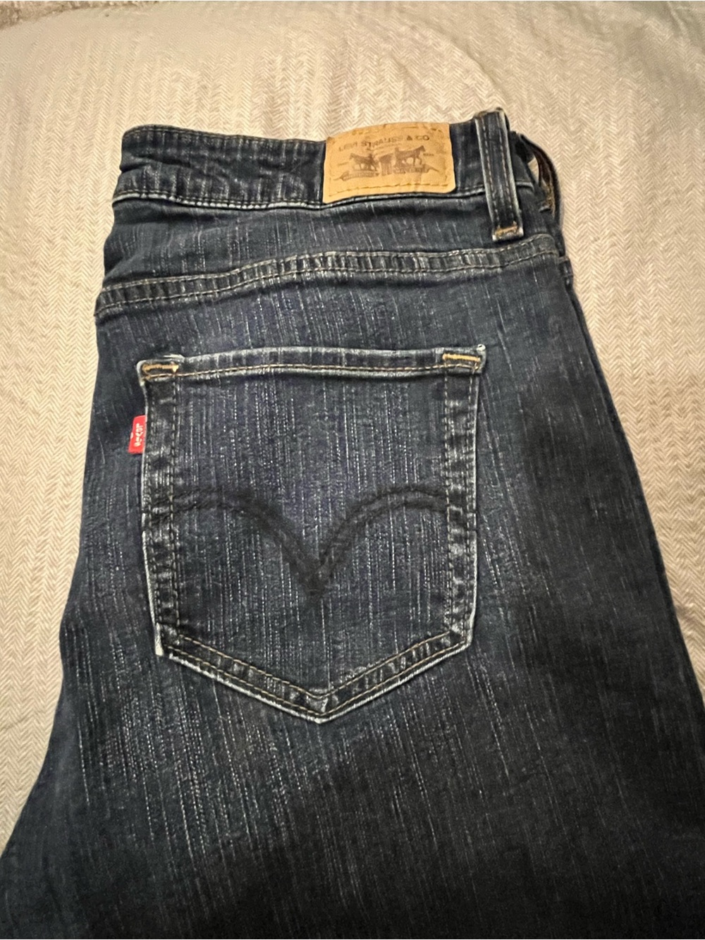 Womens  Levi’s Levis 512 Perfectly Shaping Boot Cut Size 16W Medium Dark Blue - Picture 4 of 14